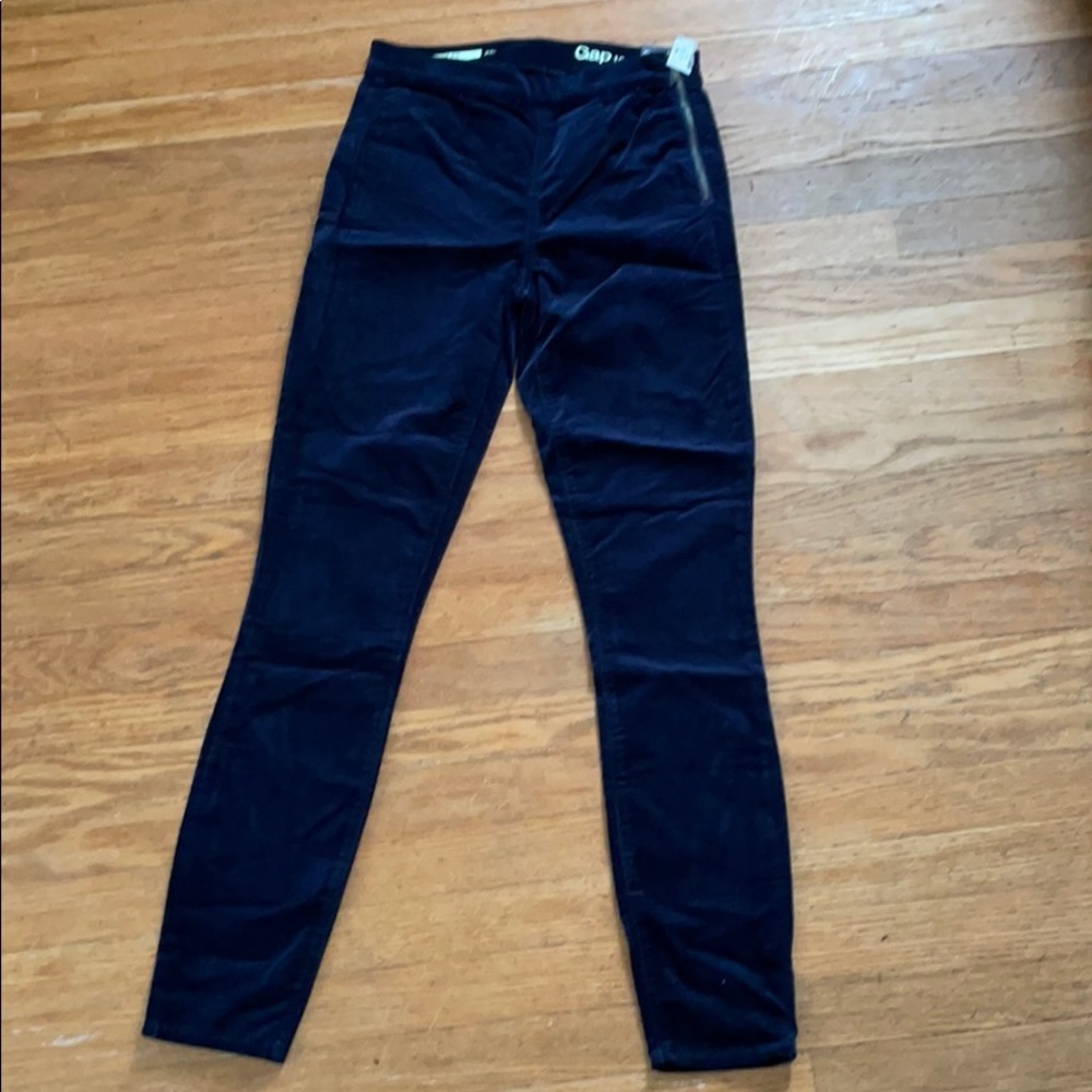 The Gap velvet navy pants